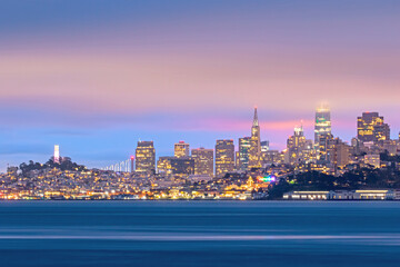 San Francisco City Skyline at Dusk