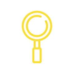 magnifying neon icon