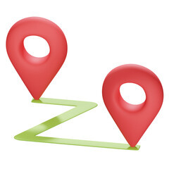 destination location 3d icon illustration