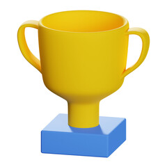 Trophy 3d icon illustration