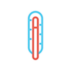 thermometer neon icon