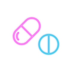 medicine neon icon