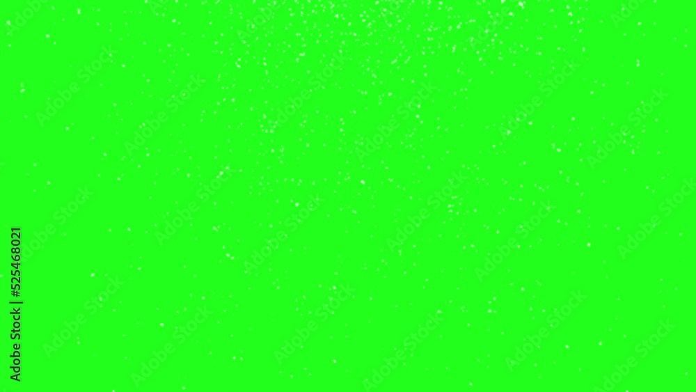 Poster animation of snow particles falling across the green screen. snow particles coming down the screen o