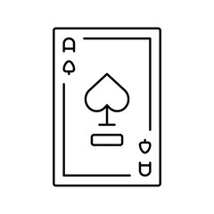 ace game line icon vector illustration