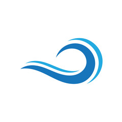 Fototapeta na wymiar wave water logo vector