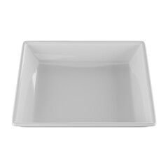 Set of white plate isolated on alpha background 3D Render