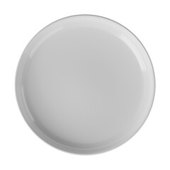 Set of white plate isolated on alpha background 3D Render