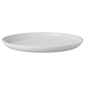 Set of white plate isolated on alpha background 3D Render