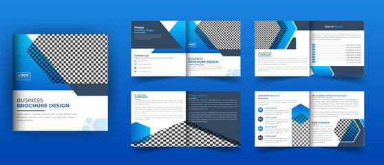 Bifold 8 pages square brochure design