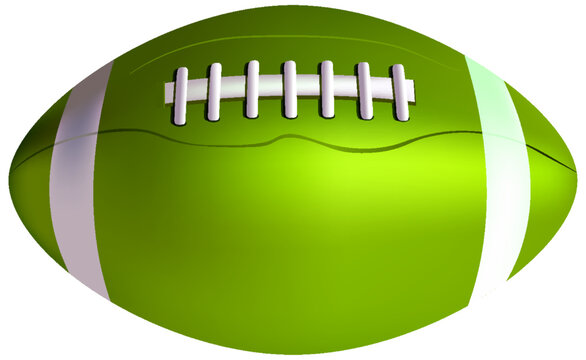 Realistic Rugby Ball Isolated