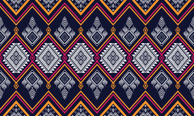 Geometric ethnic flower pattern for background,fabric,wrapping,clothing,wallpaper,Batik,carpet,embroidery style.