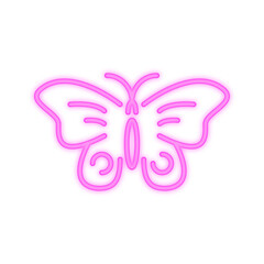 butterfly neon icon