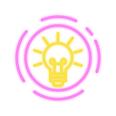 lightbulb idea neon icon