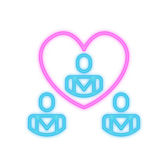 Obraz premium leadership neon icon