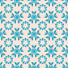 geometric floral seamless pattern
