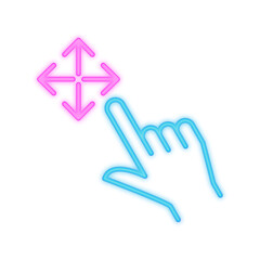 Obraz premium drag neon icon
