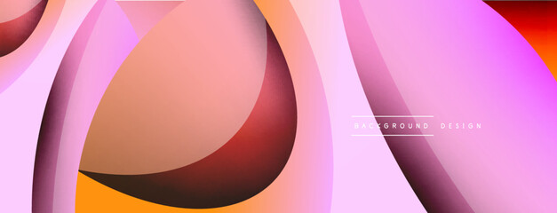 Creative geometric wallpaper. Minimal abstract background. Circle and wave composition vector illustration for wallpaper banner background or landing page