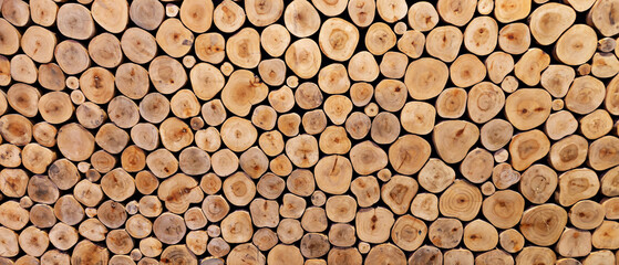background of the Pile of wood logs ready for winter