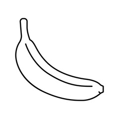one whole banana line icon vector illustration