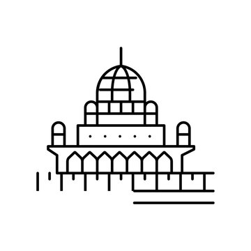 recommend clip art: putrajaya building line icon vector illustration