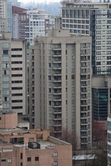 Fototapeta premium Aerial City Urban Buildings Skyline Daytime Clear city streets 