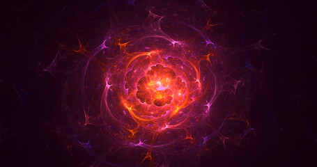 3D rendering abstract circle light background