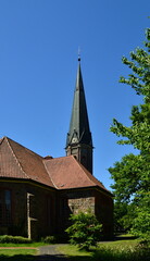 Fototapeta na wymiar Historical Church in the Town Schneverdingen, Lower Saxony