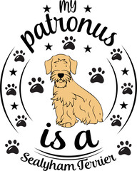 my Patronus is a Sealyham terrier t shirt design