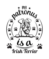 my Patronus is a Trish terrier t-shirt design
