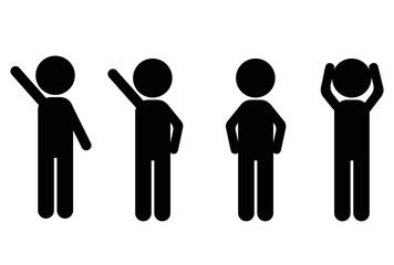 人々　ポーズ　ベクター　eps png