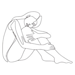 Minimalist Monoline Lineart Women Illustration