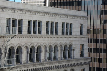 Aerial City Urban Buildings Skyline Daytime Clear  city streets below