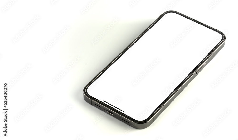 Poster mockup smartphone screen phone clipping path and transparent for infographic business web site desig