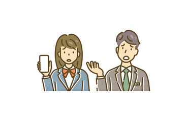 Fototapeta premium 人物 カラー【mk線・シリーズ】