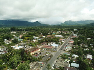 Kolonia town aerial view in Pohnpei, Micronesia（Federated States of Micronesia）