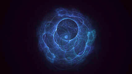 3D rendering abstract round light background