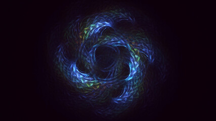 3D rendering abstract round light background