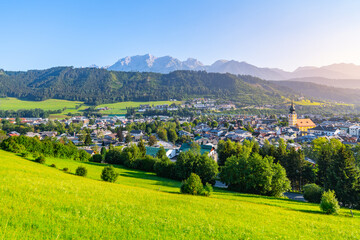 Panoramic view of Schladming and Dachstein