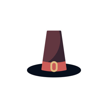 Pilgrim hat flat icon