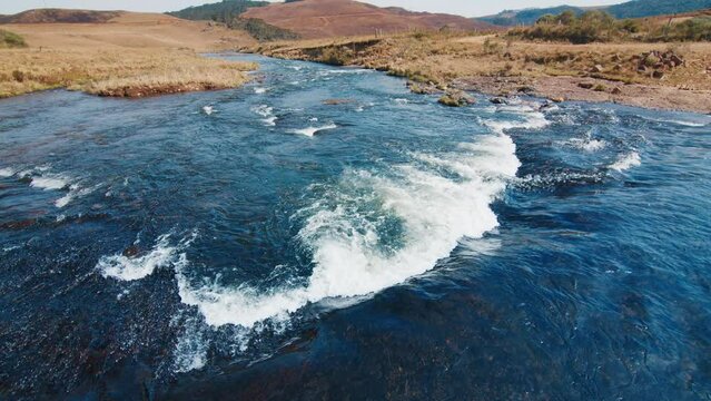 Rapid river flows in Brazilian mountains