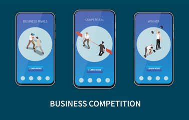 Business Competition Isometric Composition