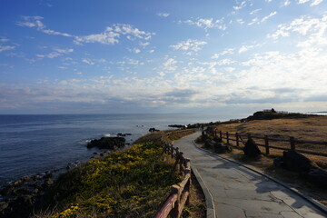 Obraz premium fascinating view with seaside walkway