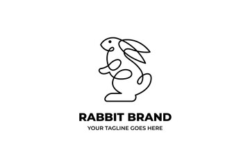 SImple Rabbit Bunny Logo Template