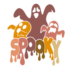 Spooky ghost Halloween icon