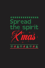Naklejka premium Merry Christmas Tshirt Design