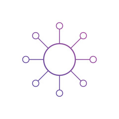 affiliate program line icons Vector illustration. Affiliate marketing symbol for website or company gradient color