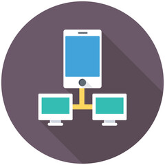 Networking Flat Colored Icon