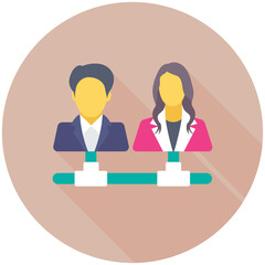 Network User Flat Colored Icon