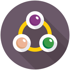 Network Hierarchy flat colored Icon