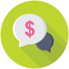 Business Chat flat colored Icon